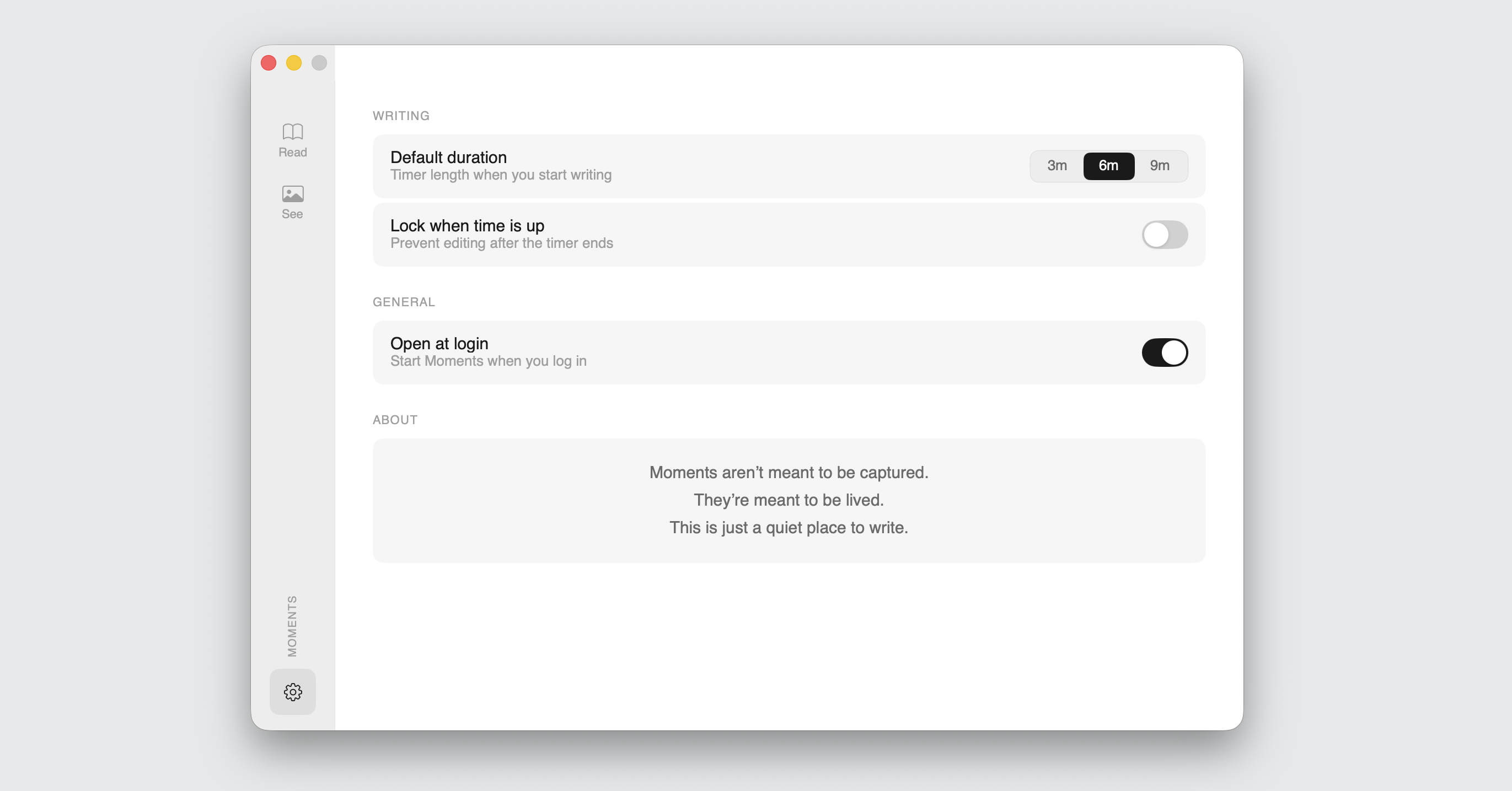 Moments — A Minimalist Journaling App for macOS