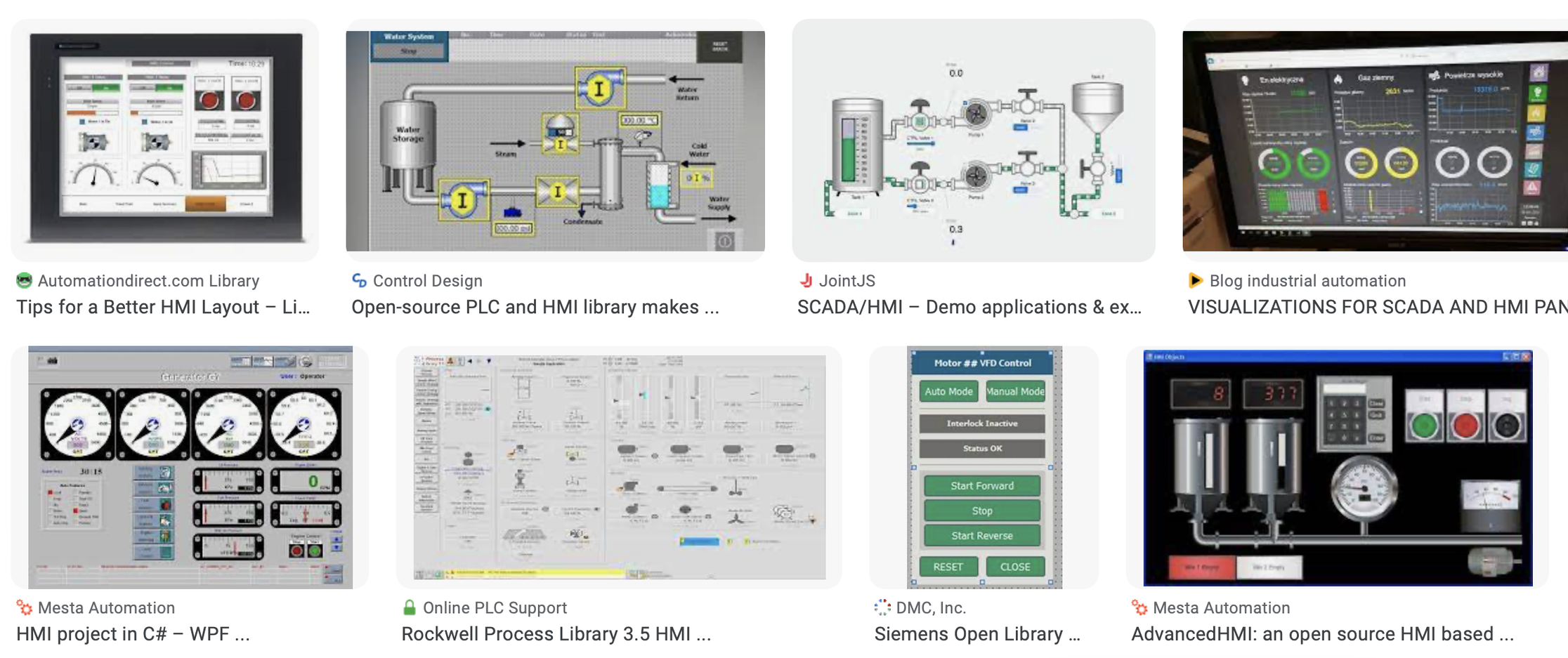 Various HMI examples from Google search